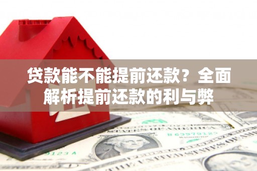 果洛贷款能不能提前还款？全面解析提前还款的利与弊