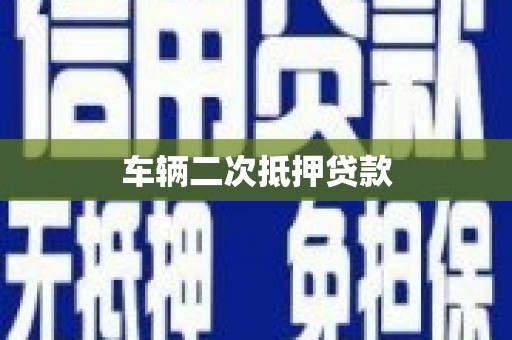 果洛车辆二次抵押贷款