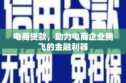 果洛电商贷款，助力电商企业腾飞的金融利器