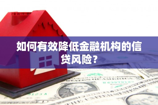 果洛如何有效降低金融机构的信贷风险？