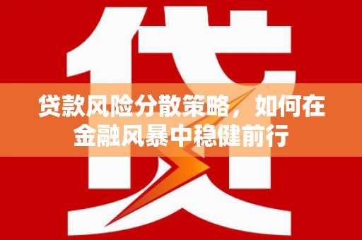 果洛贷款风险分散策略，如何在金融风暴中稳健前行