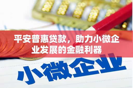 果洛平安普惠贷款，助力小微企业发展的金融利器