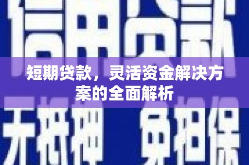 果洛短期贷款，灵活资金解决方案的全面解析