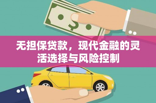 果洛无担保贷款，现代金融的灵活选择与风险控制