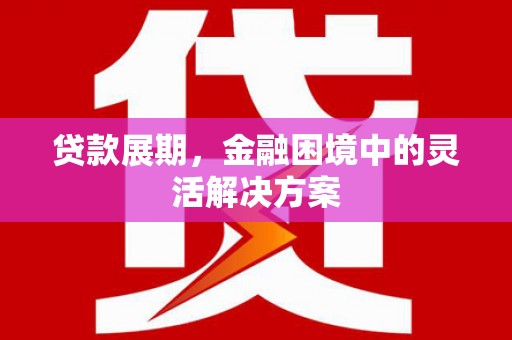 果洛贷款展期，金融困境中的灵活解决方案