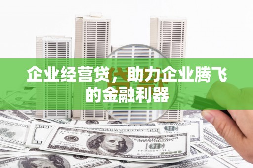 果洛企业经营贷，助力企业腾飞的金融利器