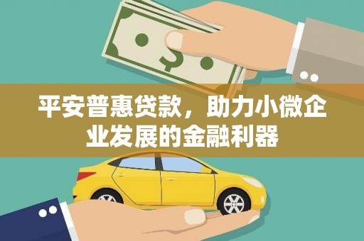 果洛平安普惠贷款，助力小微企业发展的金融利器
