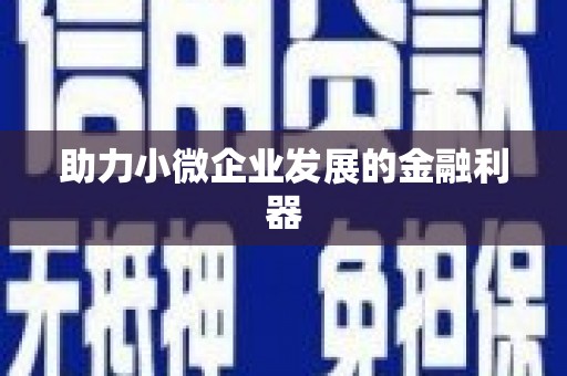 果洛助力小微企业发展的金融利器