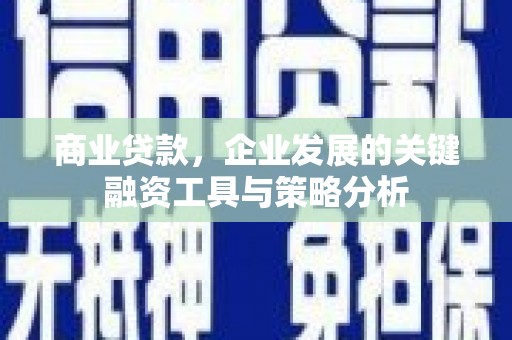 果洛商业贷款，企业发展的关键融资工具与策略分析