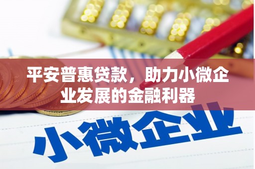 果洛平安普惠贷款，助力小微企业发展的金融利器