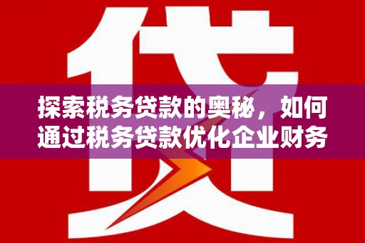 果洛探索税务贷款的奥秘，如何通过税务贷款优化企业财务