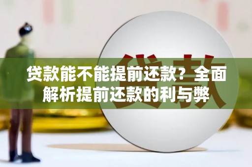 果洛贷款能不能提前还款？全面解析提前还款的利与弊