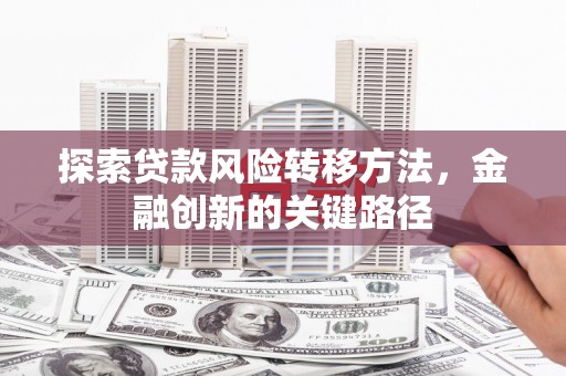 果洛探索贷款风险转移方法，金融创新的关键路径