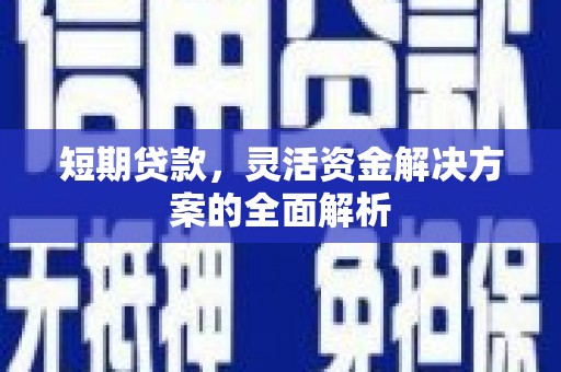 果洛短期贷款，灵活资金解决方案的全面解析