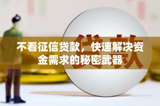 果洛不看征信贷款，快速解决资金需求的秘密武器
