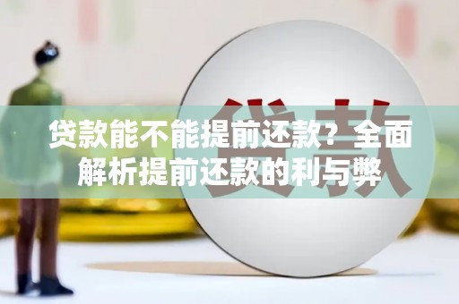 果洛贷款能不能提前还款？全面解析提前还款的利与弊