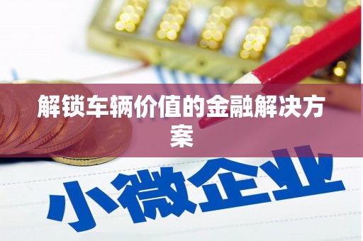 果洛解锁车辆价值的金融解决方案